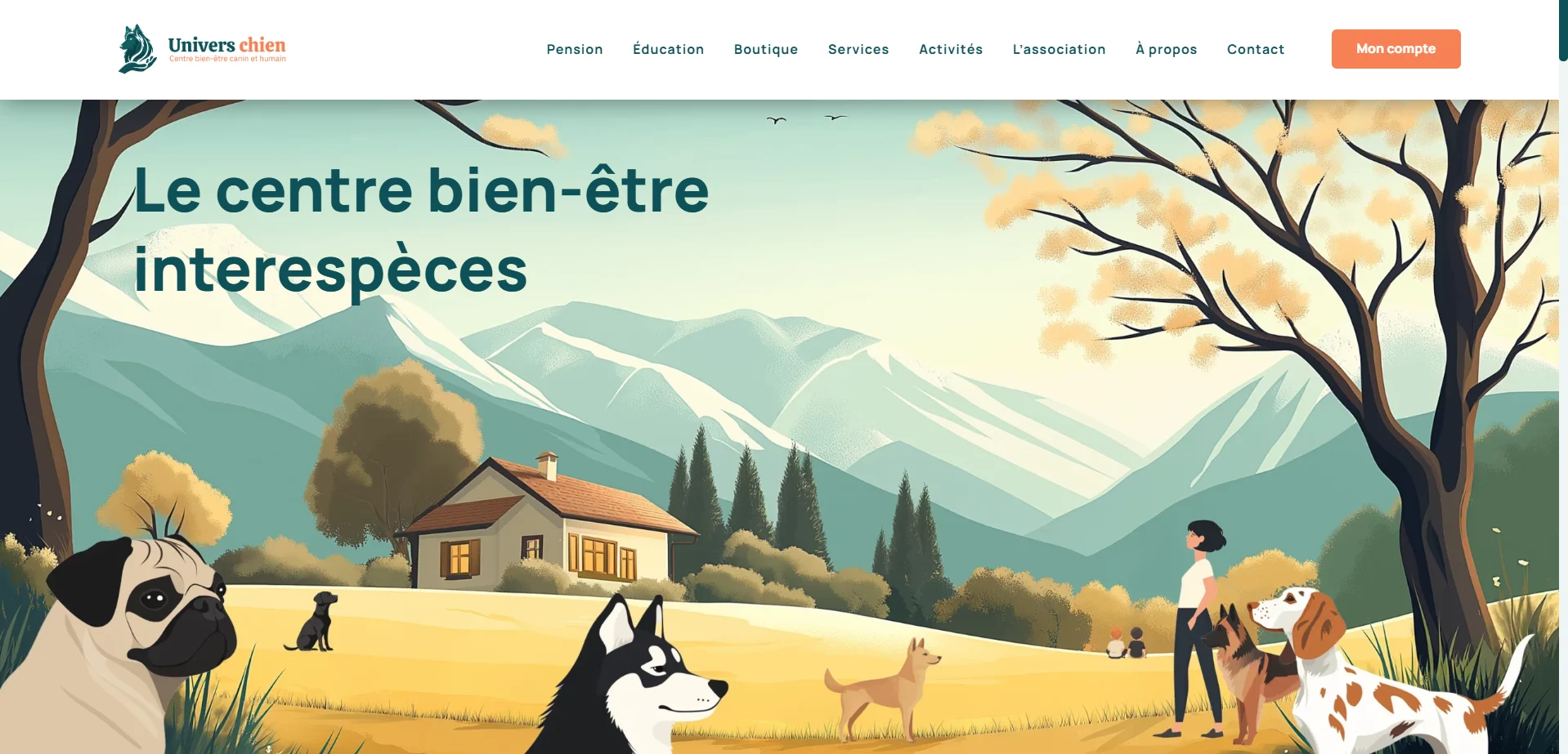 Screenshot du site Univers Chien