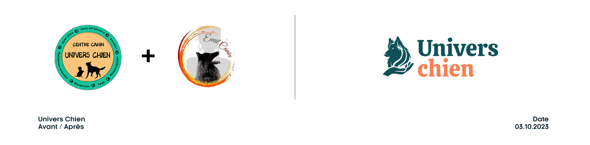 Branding Univers chien Avant / Après logo